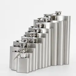 High Quality Stainless Steel Hip Flask Flagon Portable Wine Whisky Pot Bottle Drinkware for Drinker Hip Flask 11 Size for Choose