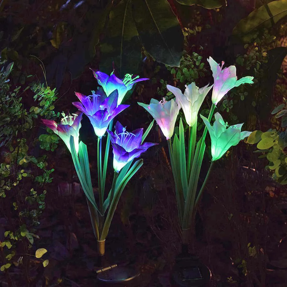 造花屋外照明カラフルな芝生ランプ装飾的な常夜灯庭結婚式家