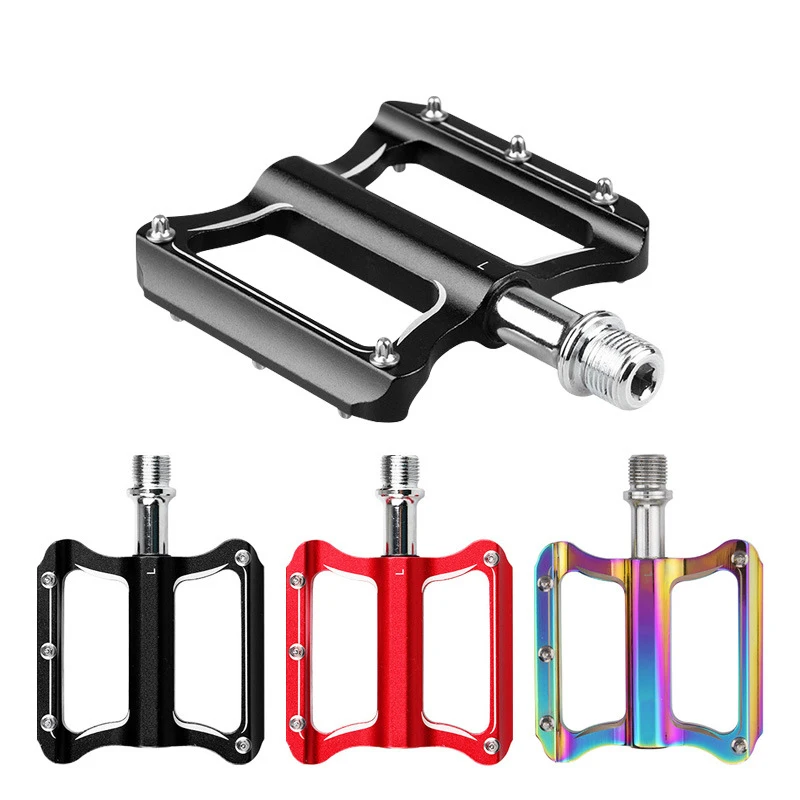 

1Pair Mountain Bicycle Pedals MTB Platform Aluminum Road Bike Pedals 2 Bearing Anti-Silp BMX Folding Bike Pedals Bicycle Parts