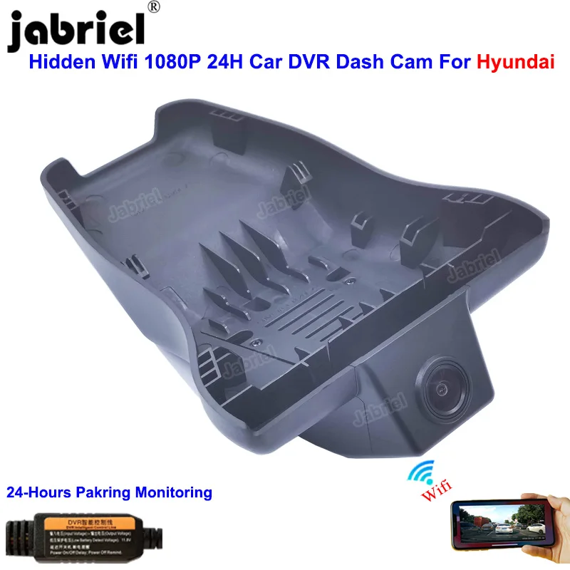 

Jabriel Dash Cam HD 1080P 24H Wifi Car Dvr Camera Video Recorder For Hyundai i30 pd 2020 2021 For Hyundai Elantra cn7 2020 2021