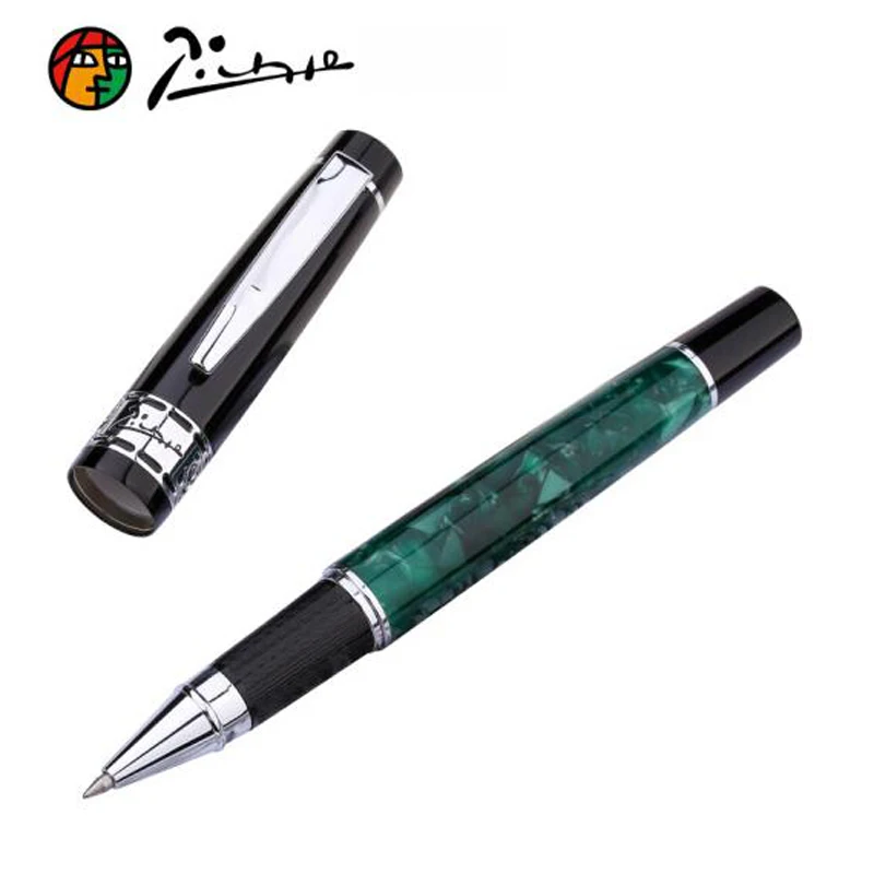 Picasso 915 Great Pimio Marble Celluloid Roller Ball Pen With Refill Eurasian Feelings Jade Green Writing Pen For Office & Home