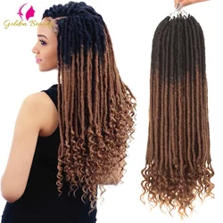 Alma deusa faux locs crochê tranças de cabelo macio natural sintético dreadlocs 20 