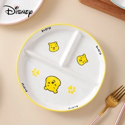 Kid's Cute Cartoon Winnie The Pooh Dinosaur Louça, Cerâmica Dividir, Dividir a placa, Kawaii Snack Placas