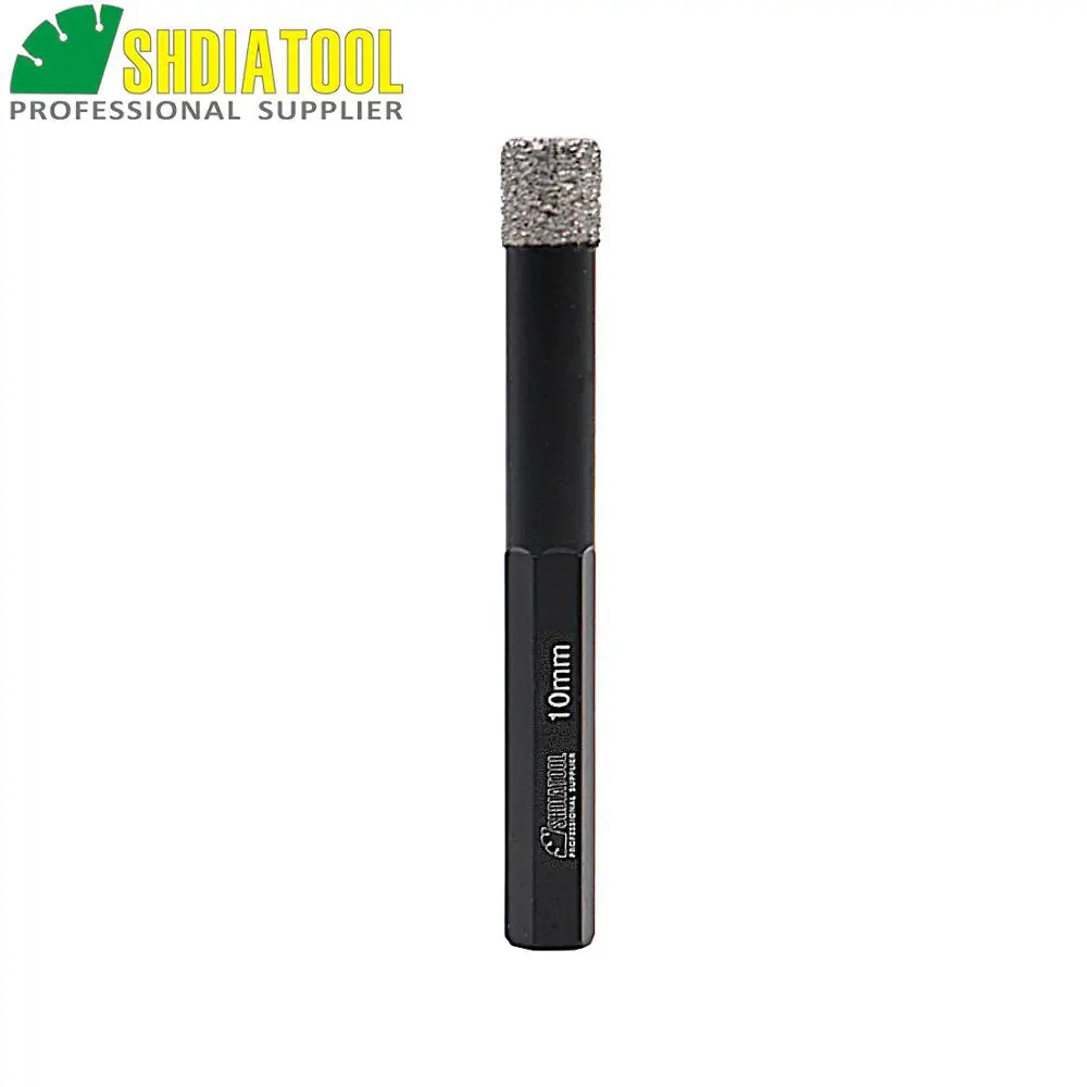 DIATOOL 2 cái Đường Kính 10 mét Khô Khoan Bits, chân không Brazed Kim Cương Khoan Bits Đối Với Đá, sứ/gạch, Nề, Hex Shank