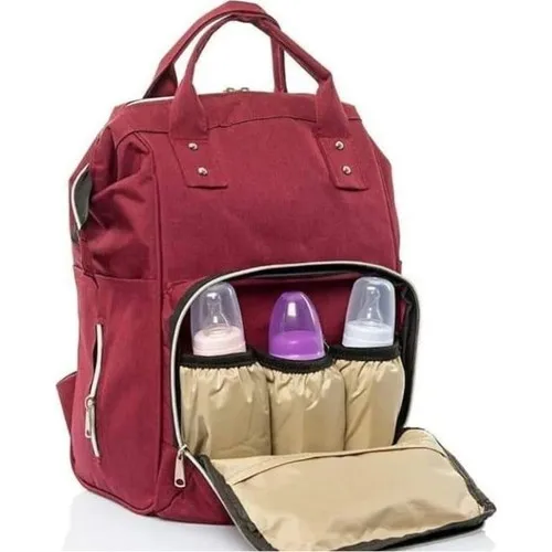 Prens Bebe Functional Mother Baby Care Backpack Burgundy