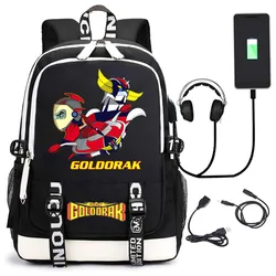 goldorak backpack USB canvas student bag 2021 new ladies couple backpack ladies Korean version with large capacity