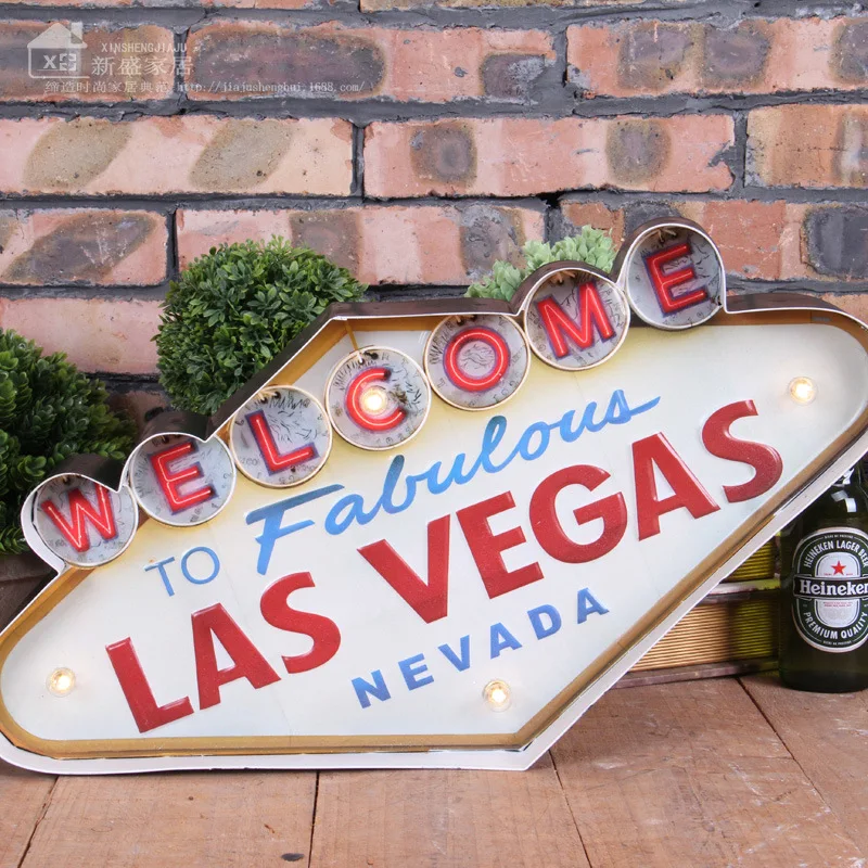 Vintage Las Vegas LED Light Neon Signs for Bar, Pub, Home, Restaurant, Cafe Decor Wall Hanging Decoration, LED Sign