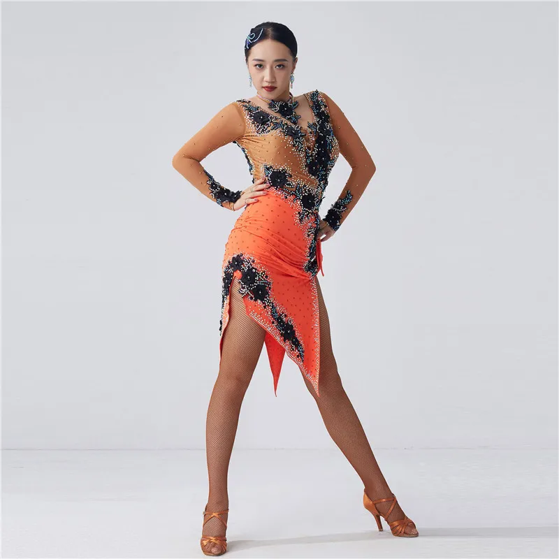 L-2011 Sexy women Latin dress fringe dress training clothes new national standard Latin dance competition dress for sale