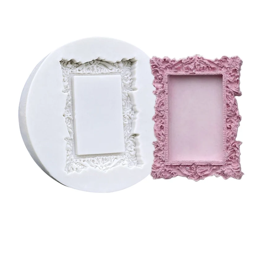 Photo Frame Silicone Cake Baking Mold Sugarcraft Chocolate Cupcake Baking Mould Resin Tools Fondant Cake Decorating Tools