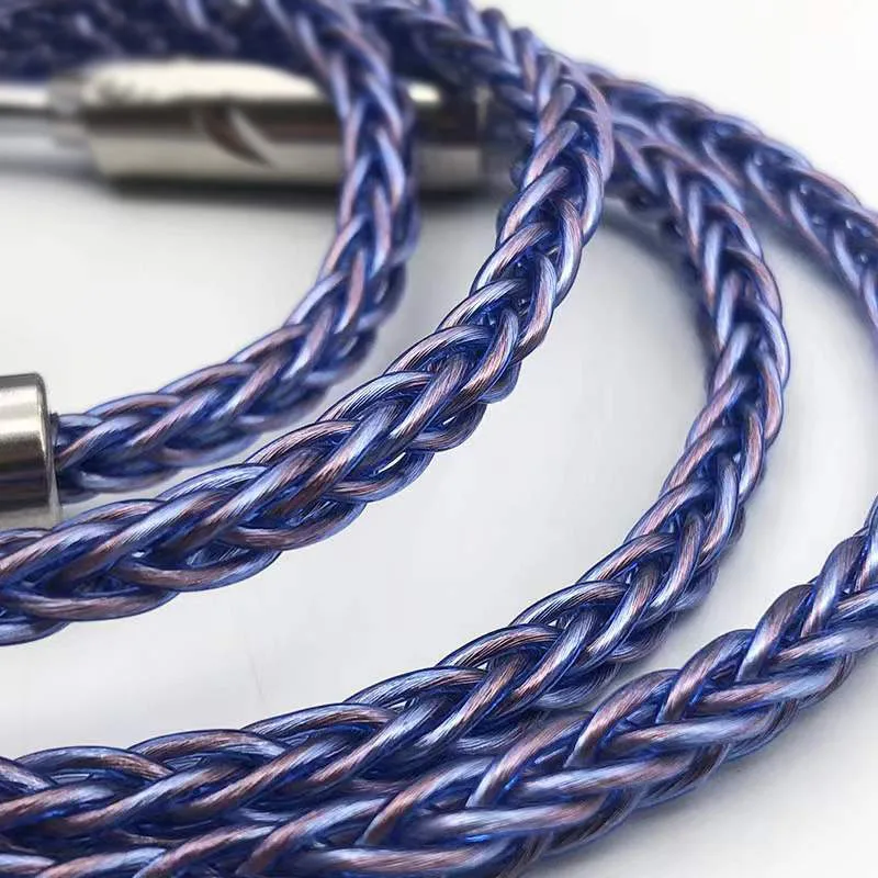 8-ядерный кабель для наушников A2DC QDC IE80 IE400 MMCX 0,78 2Pin 2,5/4,4/3,5 мм, дополнительное освещение для микрофона, кабель для iPhone DIY