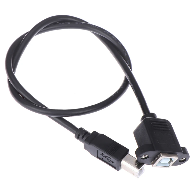 USB 2.0 Type B Male to Type B Female Printer Extension Cable With Panel Mount