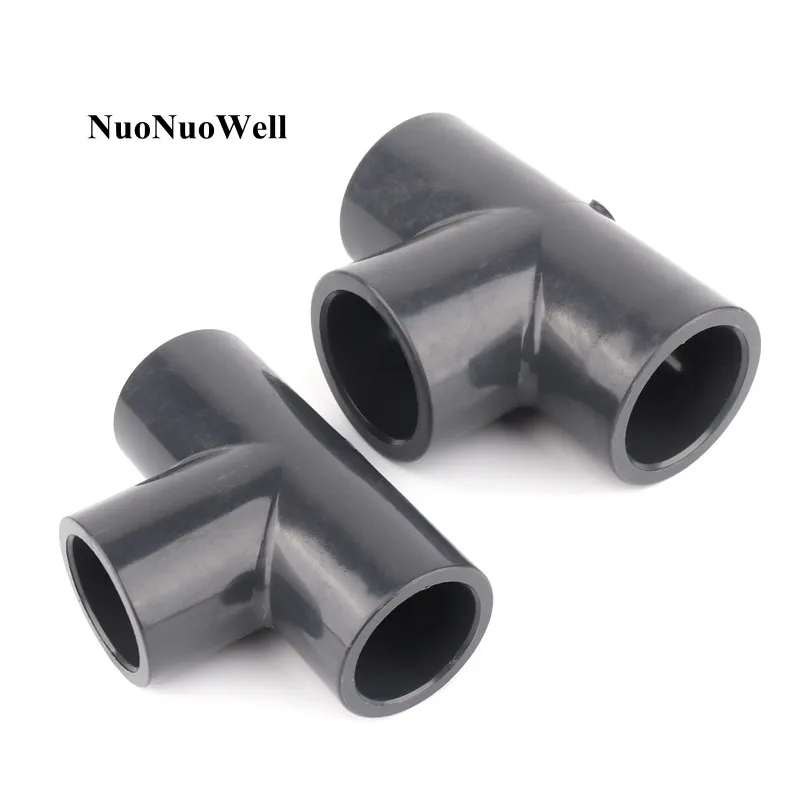 ANSI 1pc I.D 21.34-88.9mm Hi-Quality UPVC Tee Connectors Aquarium Tank Adapter Garden Irrigation Drinking Water PVC Pipe Joints