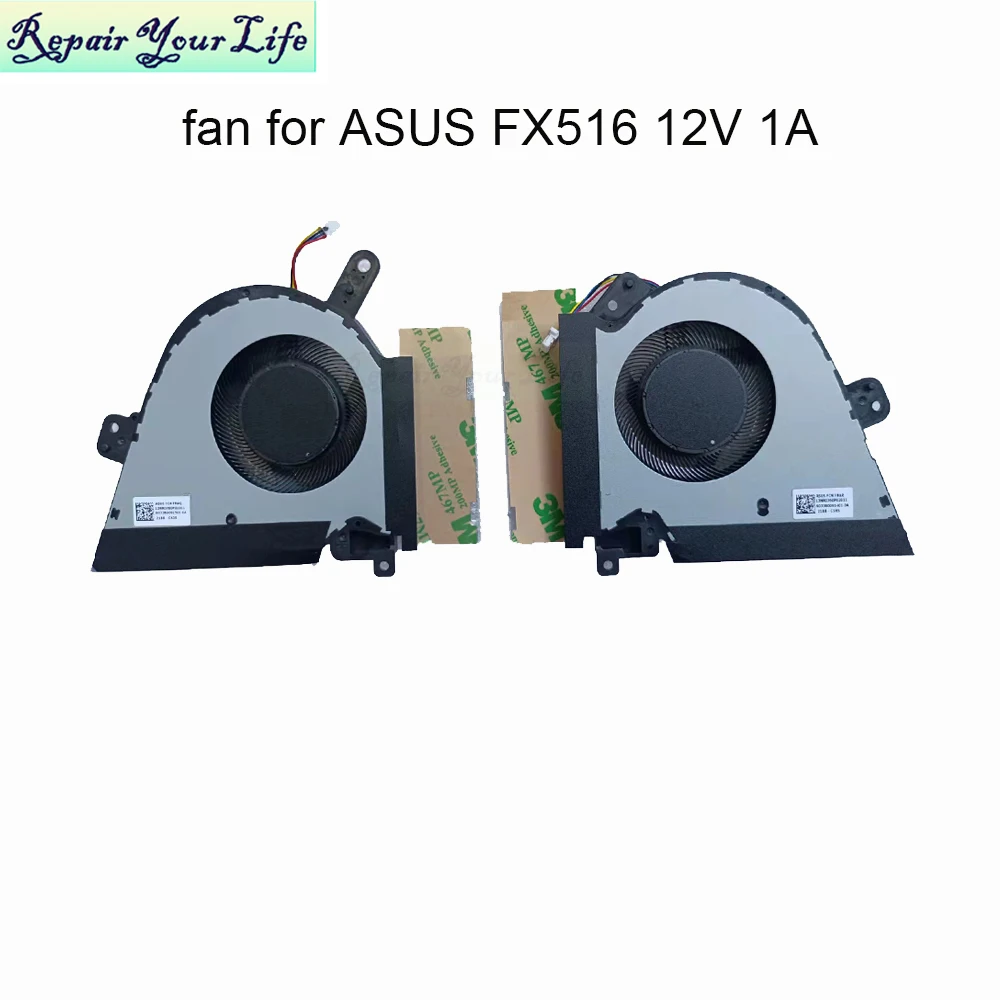 Imagem -05 - Ventiladores de Refrigeração para Laptop Cooler para Asus Tuf F15 Fa516 Fx516 Fx516p Fx516pe pm Cpu Vga Ventilador de Placa Gráfica 13nr0760p01011 02011 Novo 12v