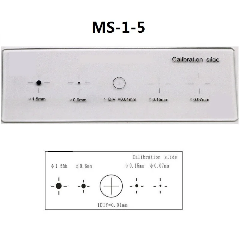 Microscope Calibration Microscope Glass Slides Reticle Ruler Stage Dial Micrometer For Biological Measuring Calibration Ruler