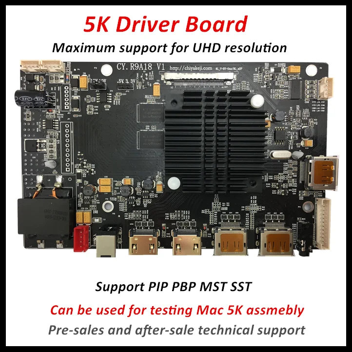 Quality 5K universal HD driver board HDR Freesync edp VBO 60hz LCD driver board for LM270QQ1 LM270QQ2 iMac 5K screen Test kit