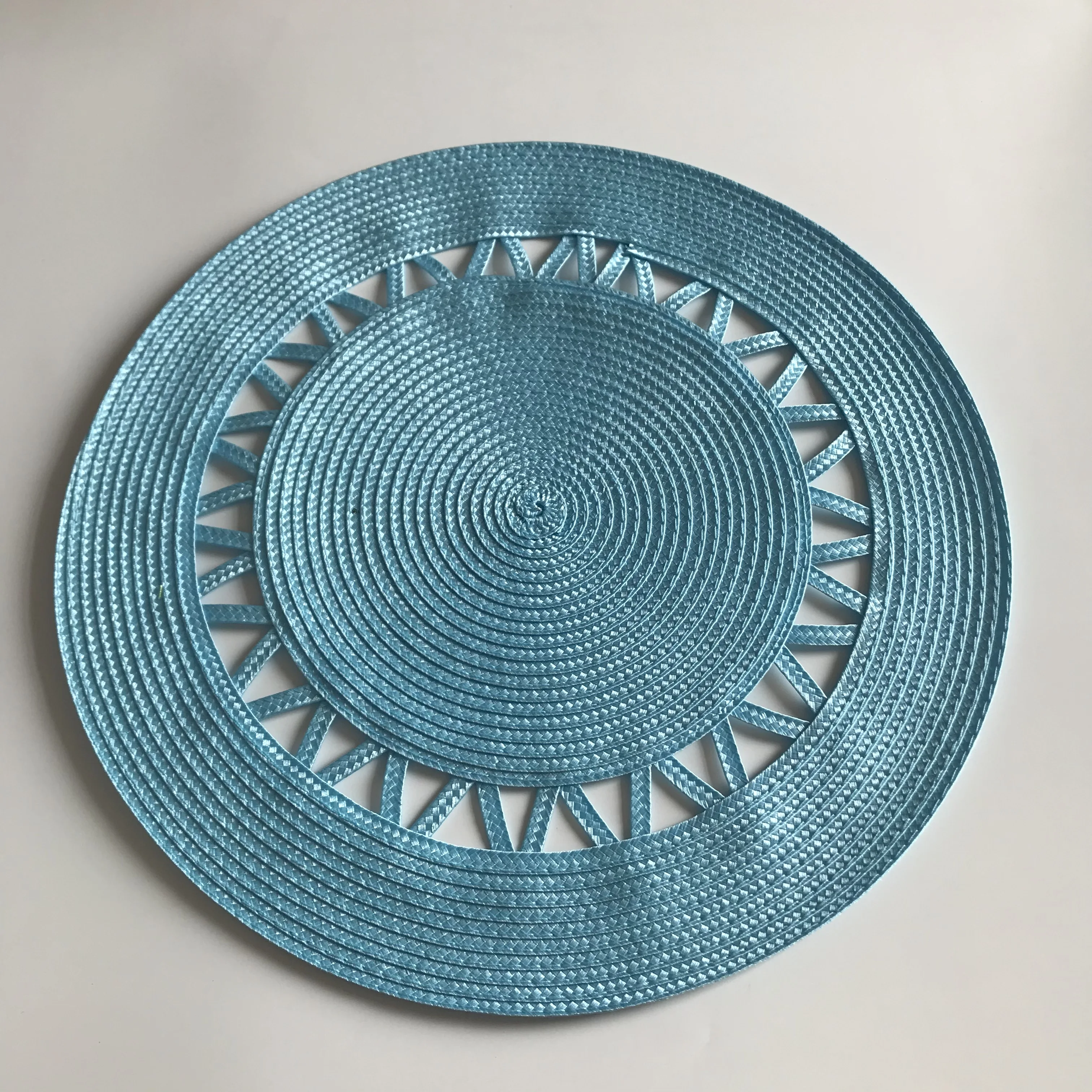 1pc Table Round Placemat Weave PP Mats Bowl Pad Hotel Cutlery Table Decoration Tray Mat Braided Style Placemat