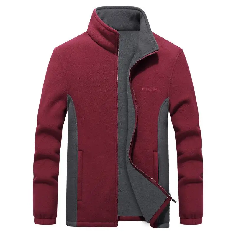 Chaqueta de forro polar para hombre, cárdigan de talla grande, ropa de marca, M-4Xl, otoño y primavera