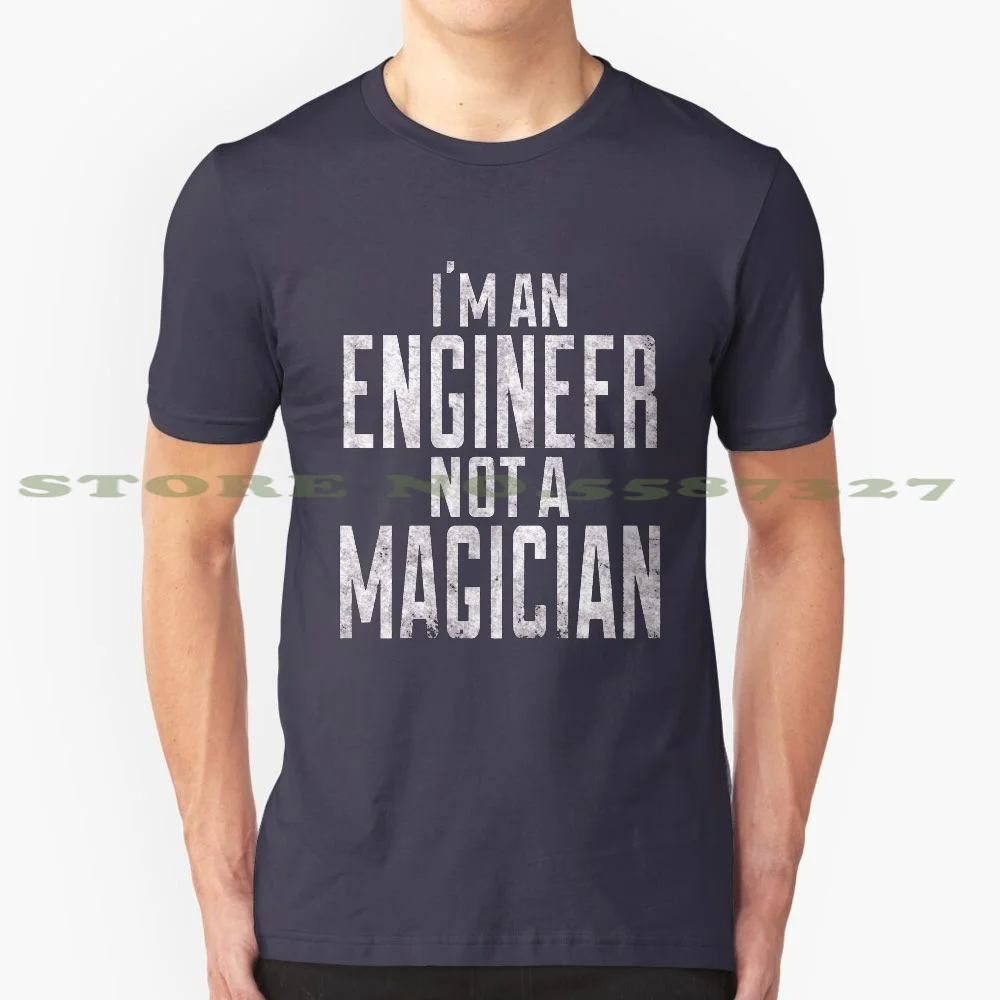 Funny Engineer Shirt - I'M An Engineer Not A Magician 100% Cotton T-Shirt Software Engineer Computer Engineer Geek