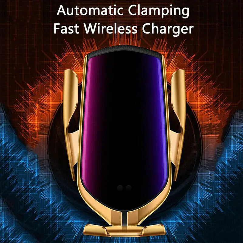 Automatic Clamping Wireless Car Charger Mount Infrared Sensor QI Induction Charging Holder For iPhone X XS Max Samsung xiaomi 9