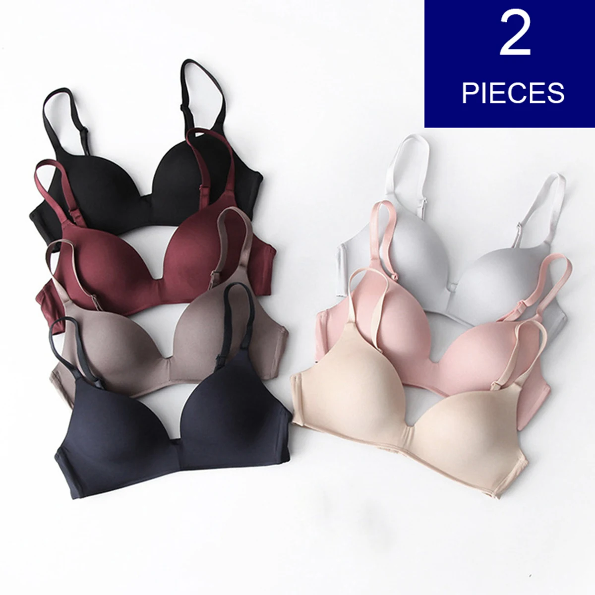 

Seamless Bras for Women Push Up Bras No Wire Brassiere A B Cup Underwear Sexy Bra Three Quarters(3/4 Cup) Lingerie