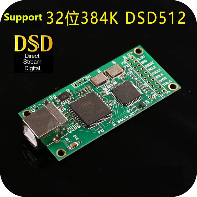 Combo384 USB to I2S Digital Interface Refer to Italy Amanero USB IIS Support DSD512 32bit 384K I2S