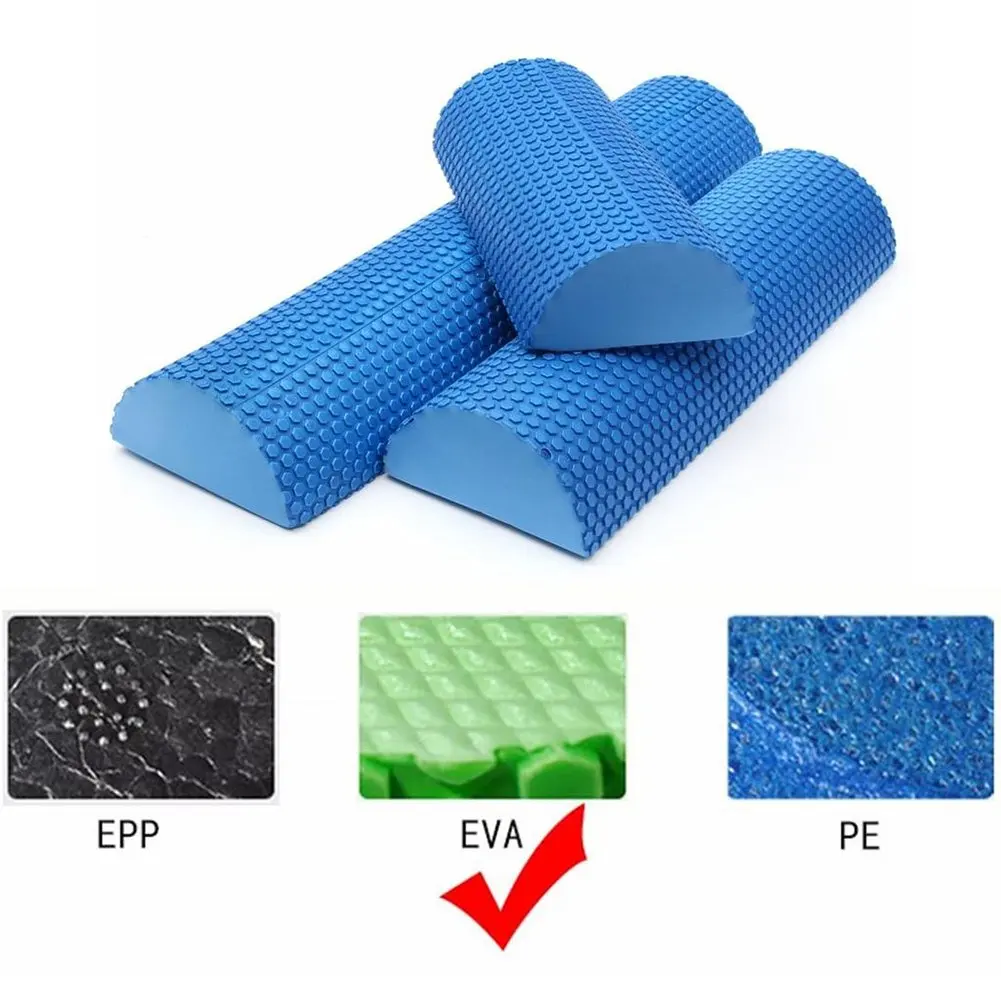 Half Round Yoga Block EVA Foam Roller Balance Pad Yoga Pilates for Muscle Restoration Physical Therapy