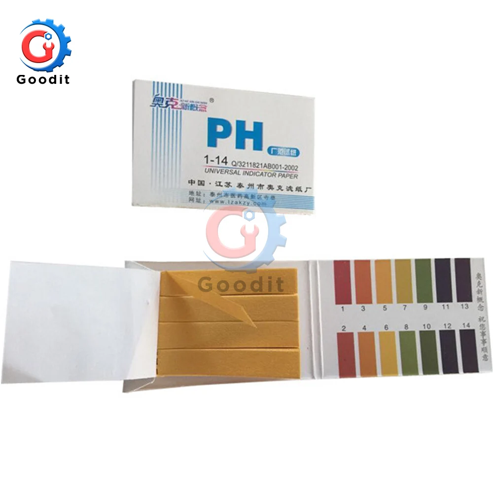 80 Strips PH Meters Indicator Paper PH Value 1-14 Litmus Testing Paper Tester Urine Health Care Paper Water Soilsting Kit