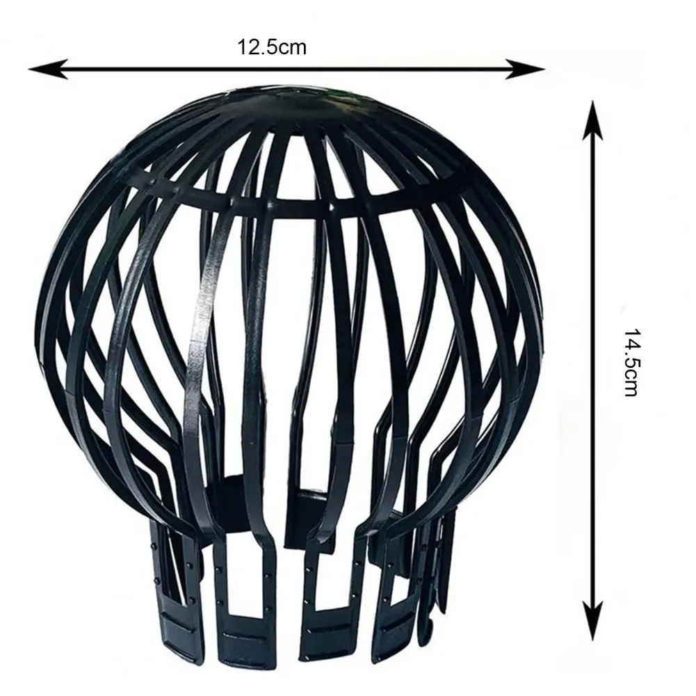 4Pcs Roof Sheet Net Modern Good Durability Plastic Floor Drain Net Leaves Gutter Strainer black downpipe protection