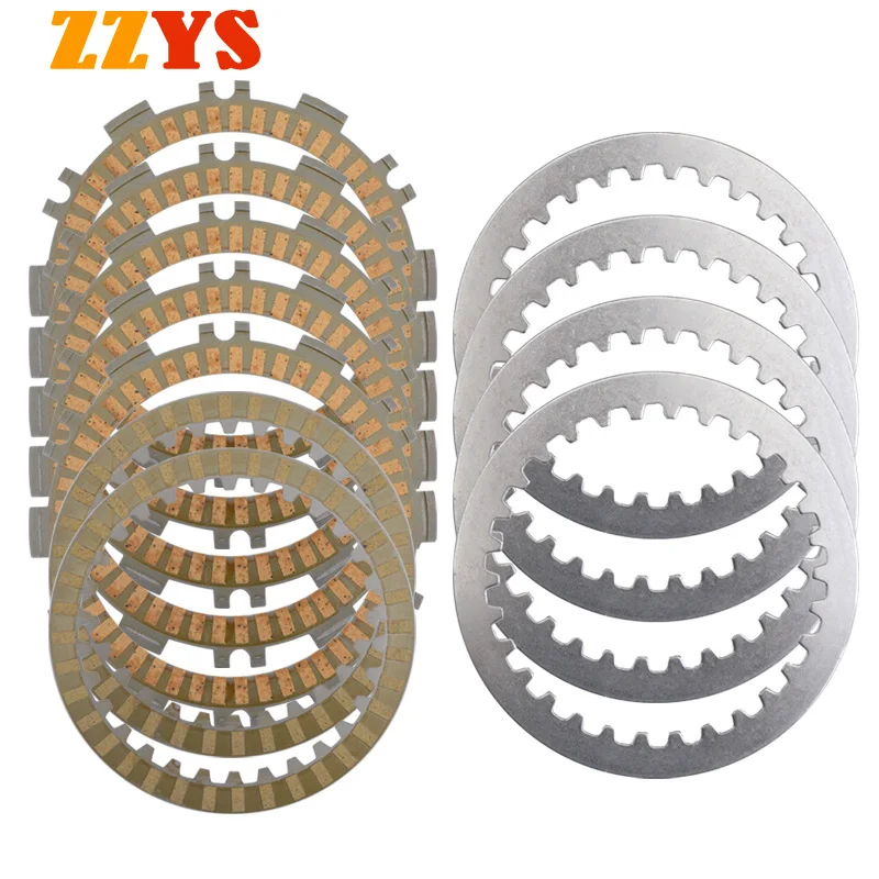 11pcs/set Motorcycle Engine Paper Base Friction Clutch & Steel Plates Disc Kit For Yamaha TMAX 500 T-MAX 500 TMAX500 T-MAX500