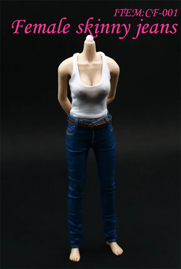 1:6 figure doll clothes Woman skinny jeans for 12