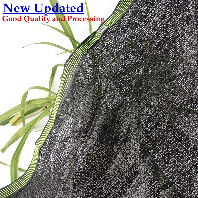 

6Pin 75% Shading Black Anti-UV Sun Shade Net HDPE Shading Net Plants Sun Shelter Greenhouse Protection Sunshade Net