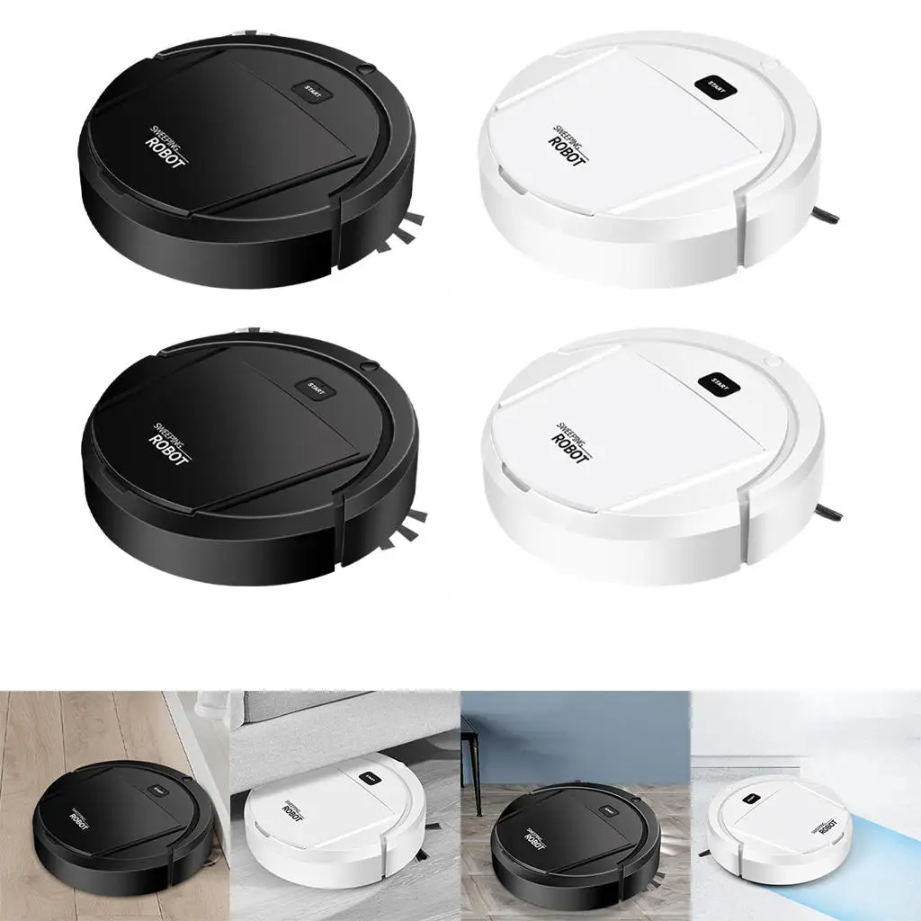 3 in 1 Robot Vacuum Cleaner Mini Rechargeable Suction Floor Sweeper for Hard Floor Carpets