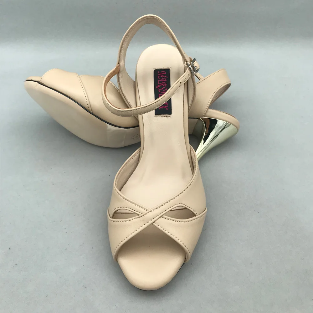 Sexy Flamenco Dance Shoes Argentina Tango Shoes pratice shoes MST6226D-NL Leather Hard Sole 7.5cm 9cm heel available