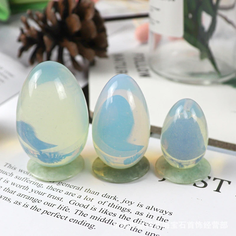 

3 Pcs /Set Yoni Ball Undrill Opalite Massage Egg Crystal Jade Kegel Vaginal Exercise Tool Pelvic Floor Muscle Health Care Women