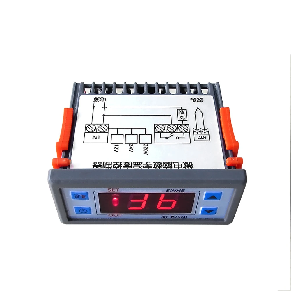 W2060 디지털 온도 조절기 냉장고 냉동고 냉장 디지털 디스플레이 온도 조절기, 온도 조절 스위치