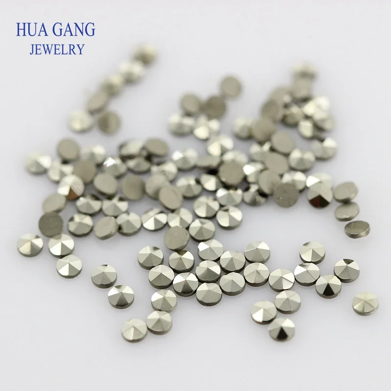 Round Shape Flat Back Loose Marcasite Stone For Jewelry Wholesale Natural Stones 0.9~2mm