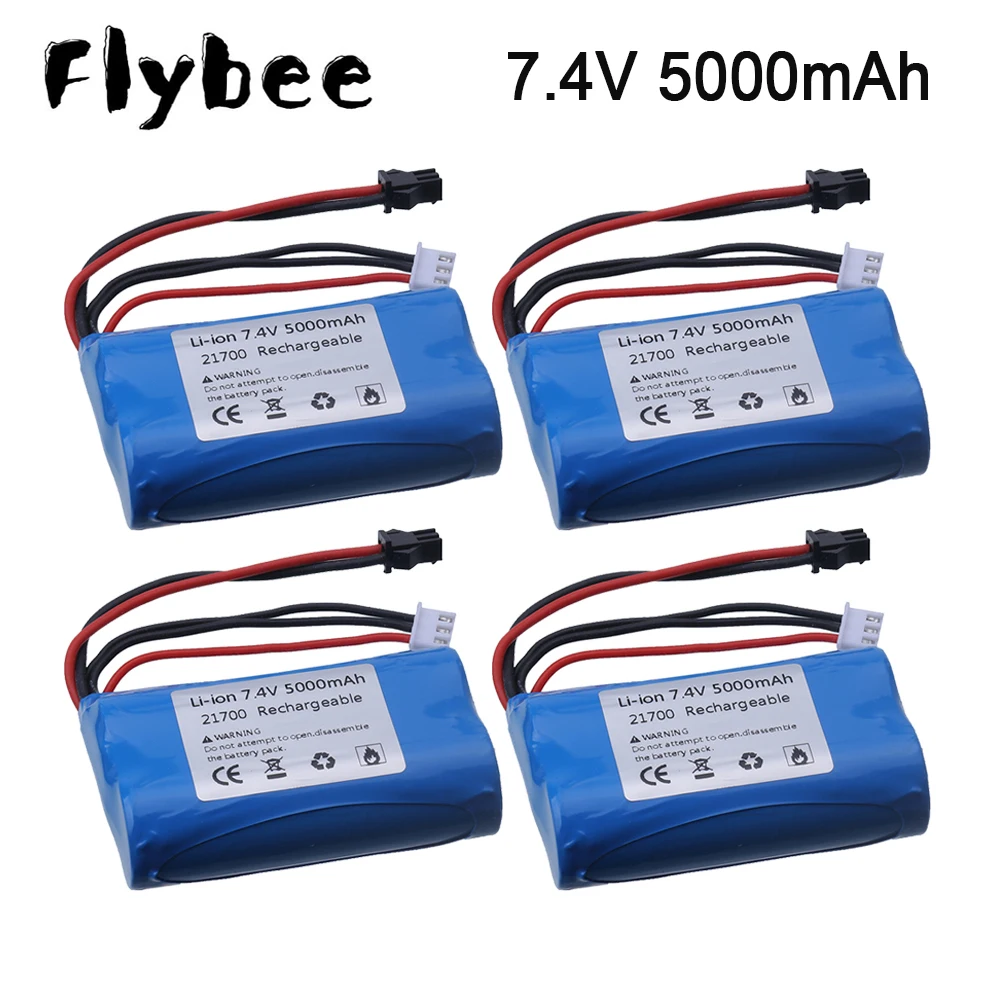 7.4V battery upgrade Li-ion Batery For RC Helicopter Car Tanks Trains Boats Guns parts 2S 7.4 V 5000 mah battery for rc car toys