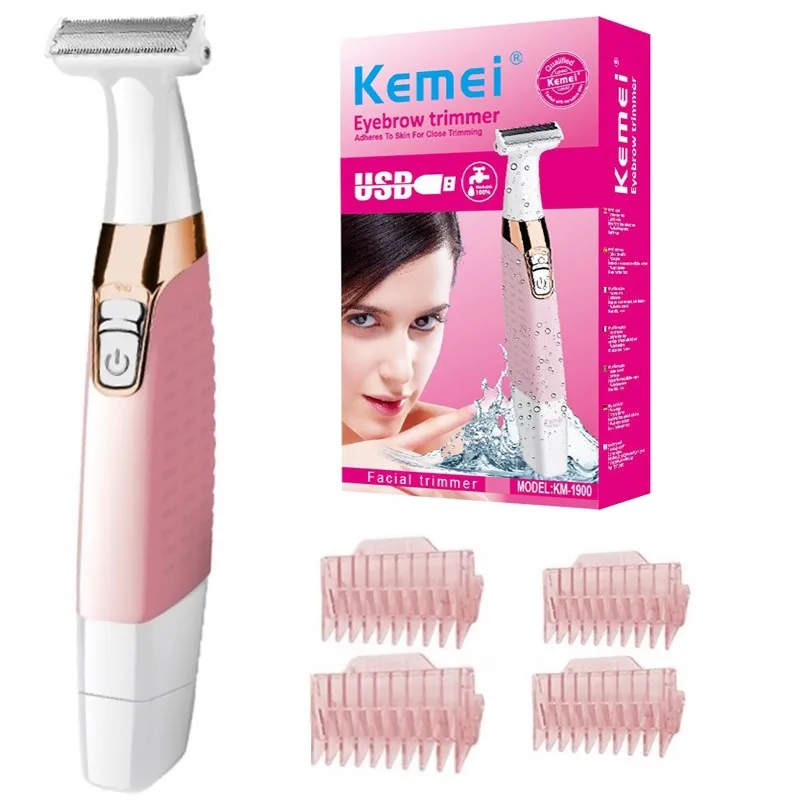 

Kemei Rechargeable Women Electric Shaver For Facial Body Hair Trimmer Bikini Lady Hair Remover Leg Female Grooming Razor Wet Dry