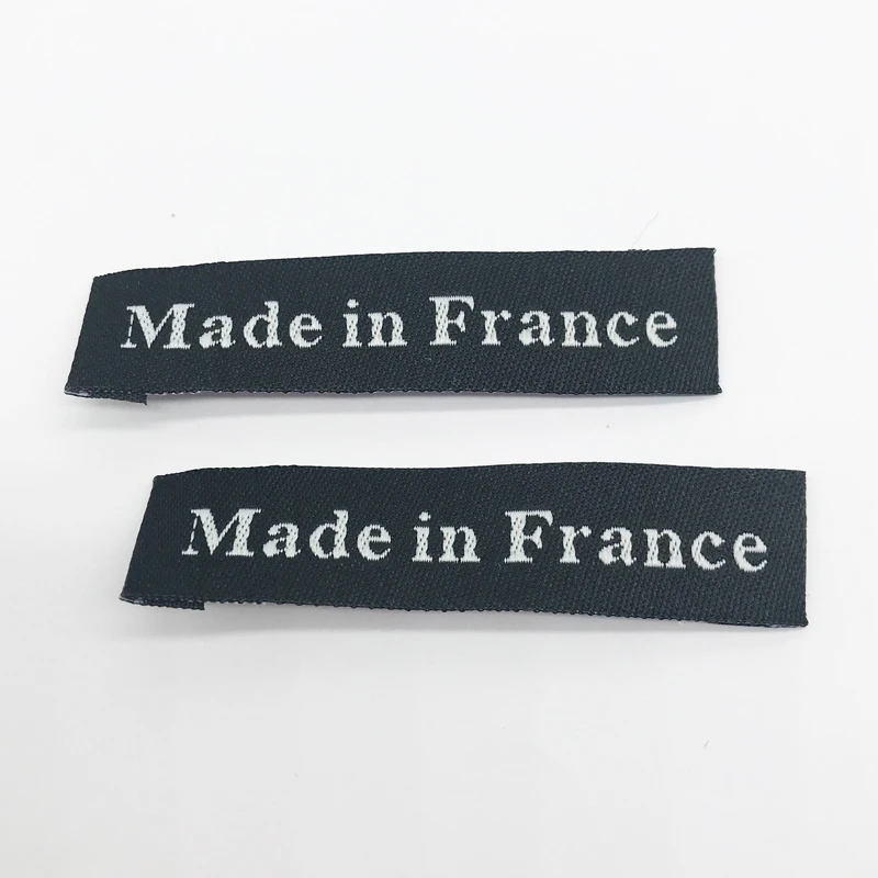 Origin Woven Labels Made In France For Clothing Bags Shoes Hand Made Fabric Labels For Sewing Tags Free Shipping