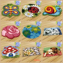 Kit de ganchillo para alfombra flores decorativas – bordado artesanal