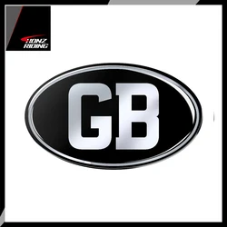 Motorcycle Tank Decals GB Euro Oval Sticker Car Tail Bike Stickers Resin 3D