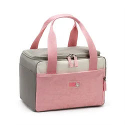 Borsa da pranzo portatile donna grande capacità tasche Multiple scatola da pranzo isolata Tote borse termiche borse termiche per la conservazione degli alimenti 427