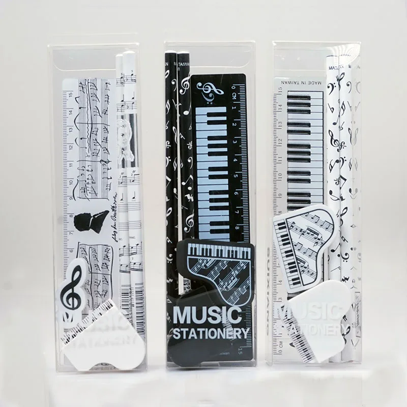 Music Stationery Student Piano Keyboard Note Pencil Prize Creative Stationery Set Gift Set Stationary Set Kids Stationery Set