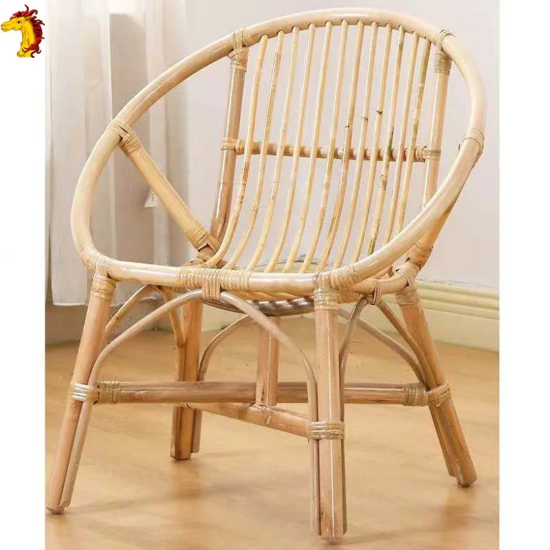 Real Rattan Leisure Adult Balcony Rattan Chair Three-piece Balcony Small Table Chair Household Single Back Chair Rattan garden