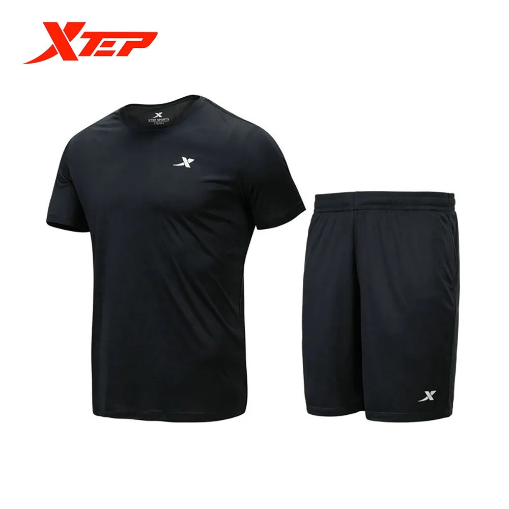 Xtep Summer Sports Set Men\'s Basketball Running Short And T-Shirt  Fitness Quick-drying Comfortable Sportswear 879229410252