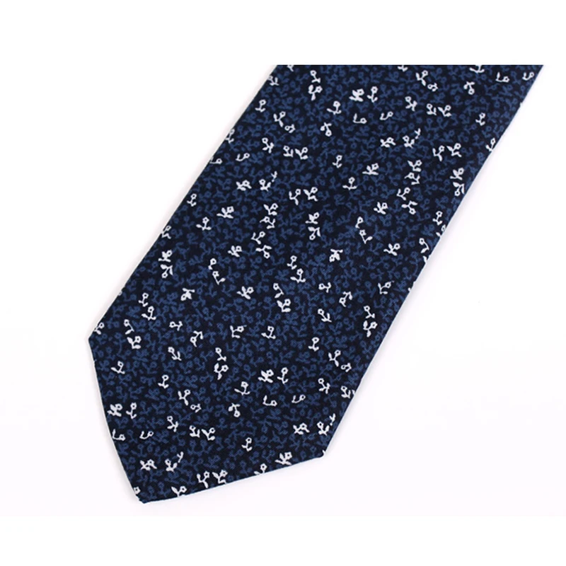 Men's Luxury Business Tie Blue 7CM Ties For Men High Qulity Fashion Formal Necktie Gentleman Work Party Neck Tie With Gift Box