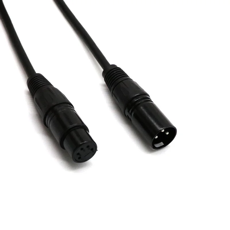 XLR 5Pin male to 3Pin female and 3Pin male to 5 Pin female fguitar audio cable 0.5 m microphone cord Canon male to female