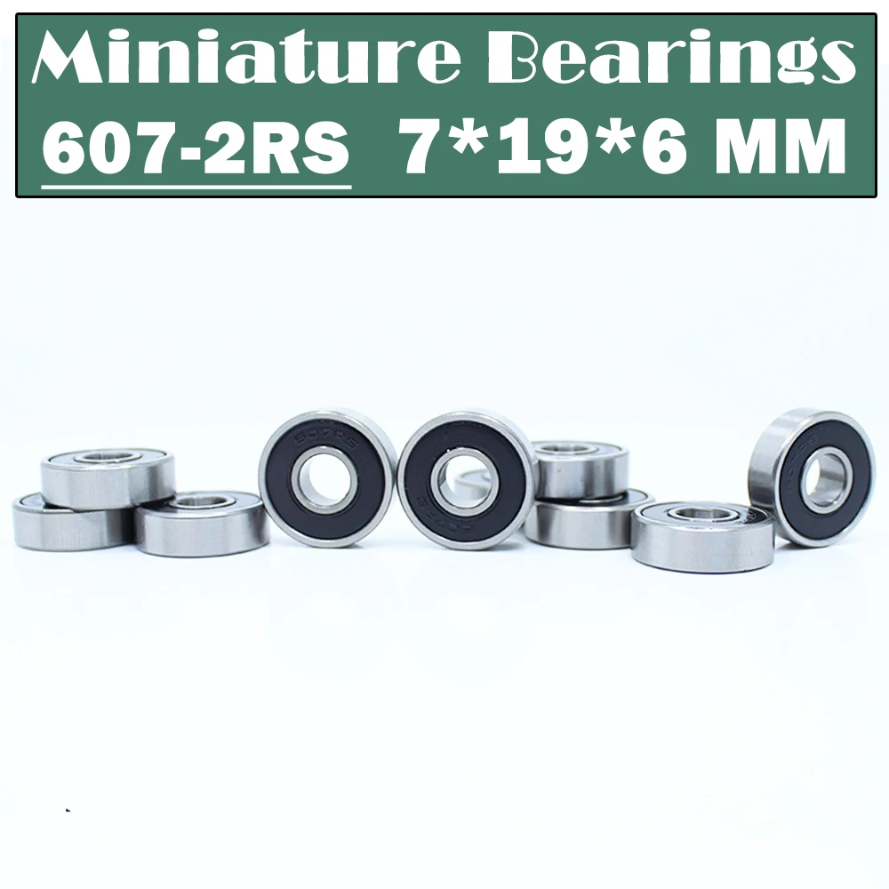 607RS แบริ่ง (10 PCS ) 7*19*6 Mm Miniature 607 2RS ตลับลูกปืน607-2RS EMQ Z2 V1