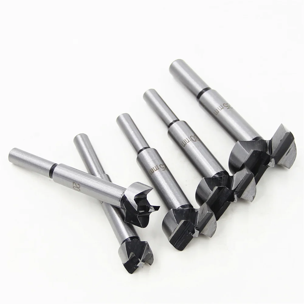 Juego de Herramientas de carpintería, brocas de ala plana de 15-20-25-30-35mm para carpintería, sierra de agujero autocentrante, 5 unidades