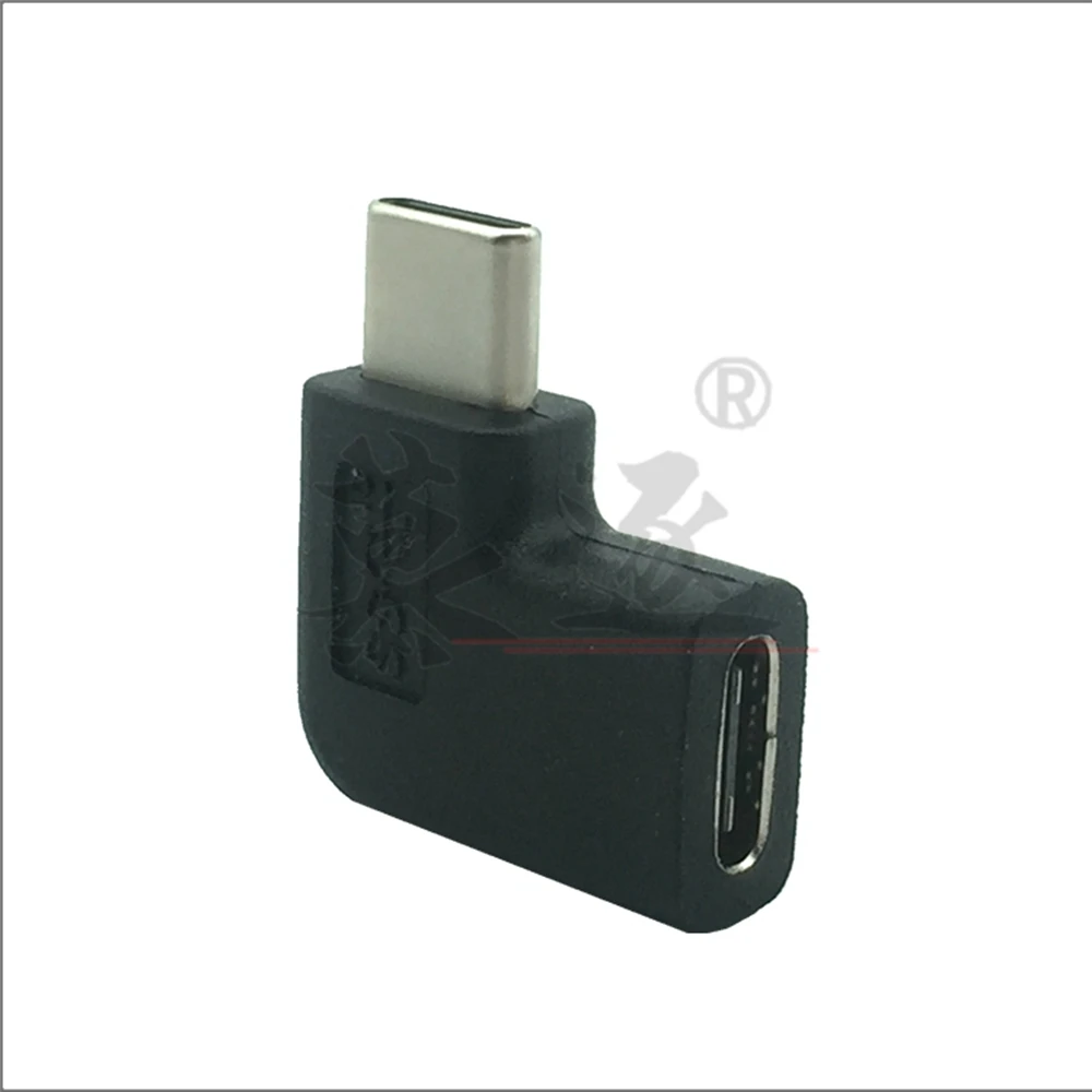 90 Degree Type C Adapter, USB C Male to Female Adapter Upward and Downward Angled USB-C Adaptor USB 3.1 Type-C Connector